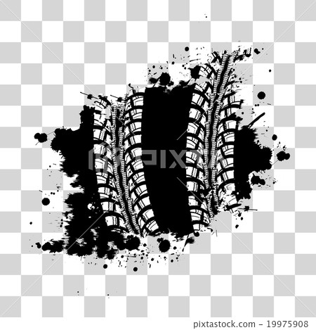 Tire track background Tire track background 19975908
