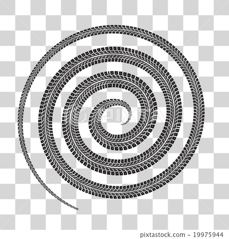 Tire tracks Tire tracks 19975944