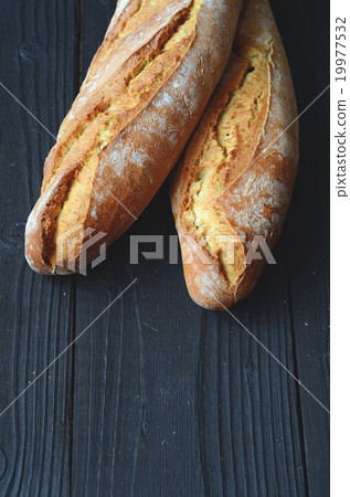 Fresh crispy baguette Fresh crispy baguette 19977532