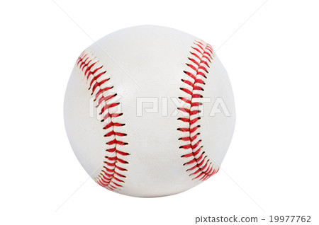Single baseball with red knit. 19977762