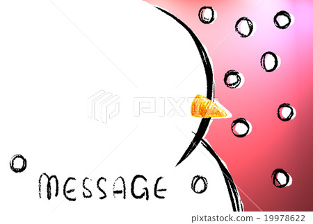 A snowman message. Red A snowman message. Red 19978622