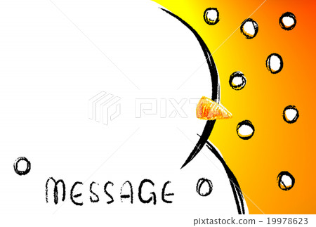 A snowman message. yellow A snowman message. yellow 19978623