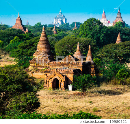 Group of the ancient pagodas in Bagan, Myanmar 19980521