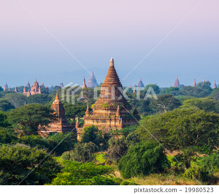 The pagoda of Bagan, Myanmar 19980523