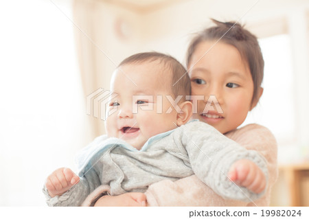 baby, infant, older sister and younger brother 19982024