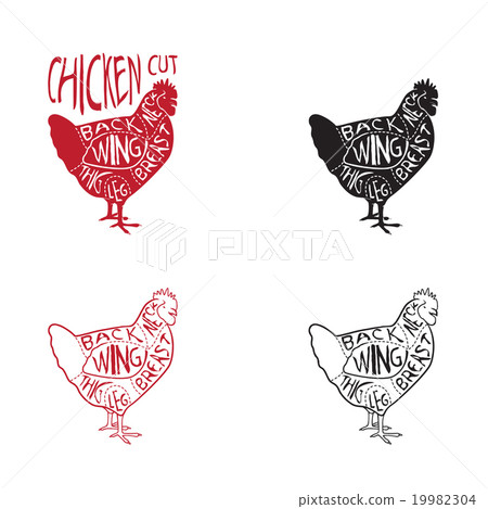 CHICKEN cuts - latino red and black 19982304