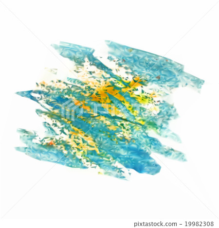 watercolor blue yellow blotch isolated vector mesh 19982308