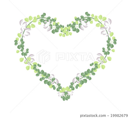 Fresh Vine Leaves in Beautiful Heart Shape 19982679