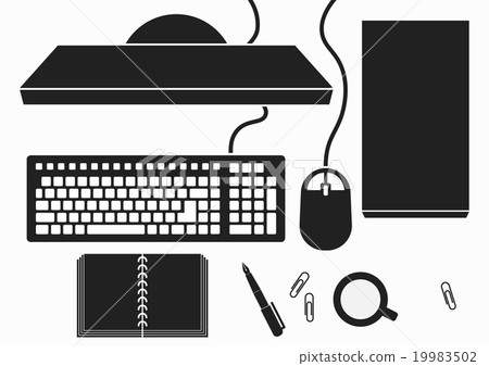 Desktop with Computer PC  19983502