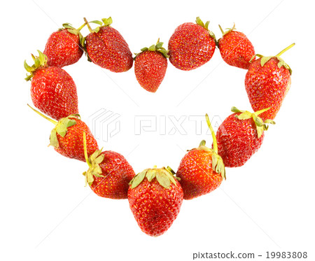 heart shaped strawberries 19983808