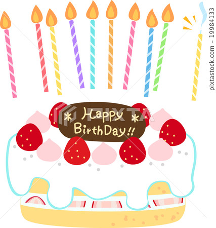套生日蛋糕和蠟燭 套生日蛋糕和蠟燭 19984133