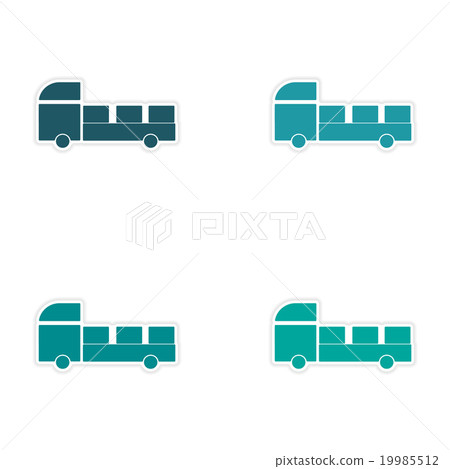 assembly realistic sticker design on paper car 19985512