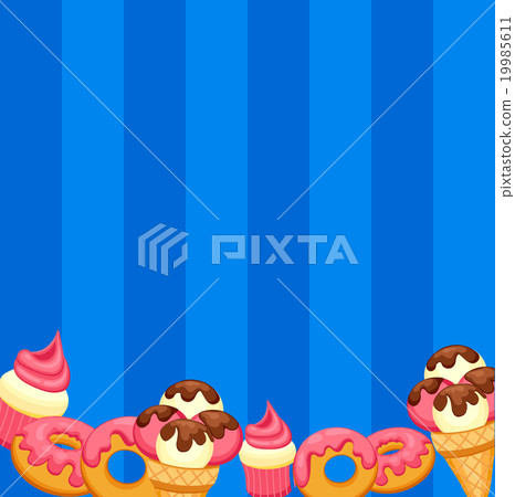 Background vanilla Ice Cream, strawberry Cupcake Background vanilla Ice Cream, strawberry Cupcake 19985611