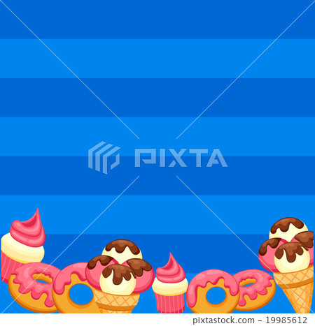 Background vanilla Ice Cream, strawberry Cupcake Background vanilla Ice Cream, strawberry Cupcake 19985612