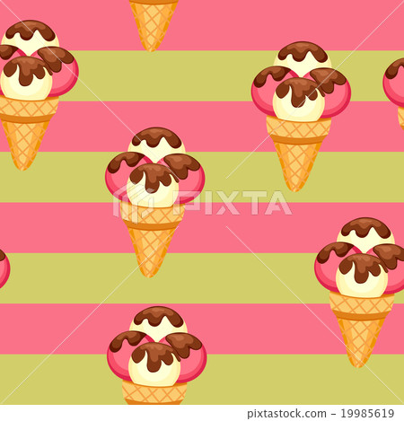 Pattern Ice Cream vector illustration eps 10 Pattern Ice Cream vector illustration eps 10 19985619