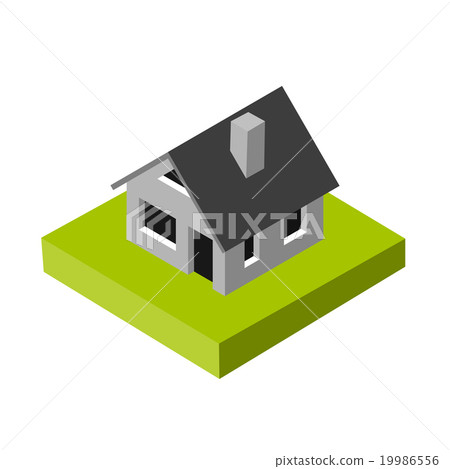 Isometric 3D icon. Pictograms House. Vector 19986556