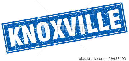 Knoxville blue square grunge isolated stamp Knoxville blue square grunge isolated stamp 19988493