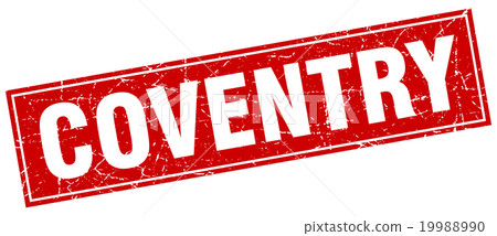 Coventry red square grunge vintage isolated stamp Coventry red square grunge vintage isolated stamp 19988990