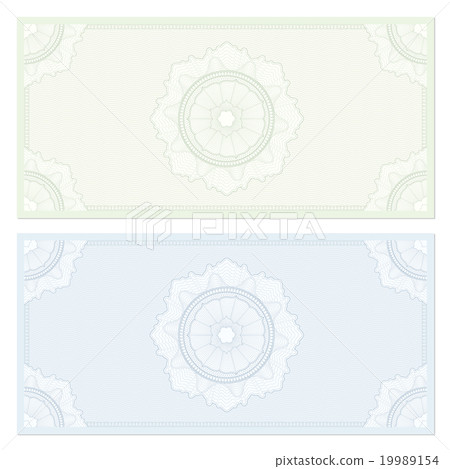 Set Guilloche pattern watermark, border Set Guilloche pattern watermark, border 19989154