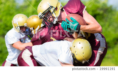 Attack at American Football Game being blocked 19991191