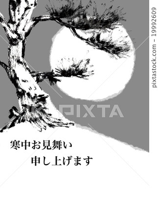 明信片模板寺松黑白寒冷天氣同情 明信片模板寺松黑白寒冷天氣同情 19992609