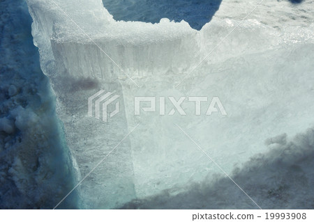 Glacial block of ice closeup. 19993908