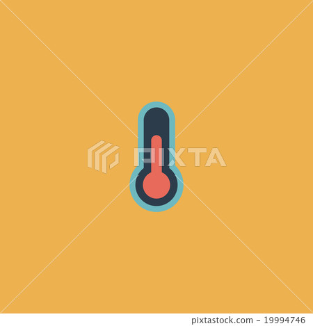 Thermometer flat icon Thermometer flat icon 19994746