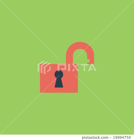 Illustration of Flat open padlock icon Illustration of Flat open padlock icon 19994750
