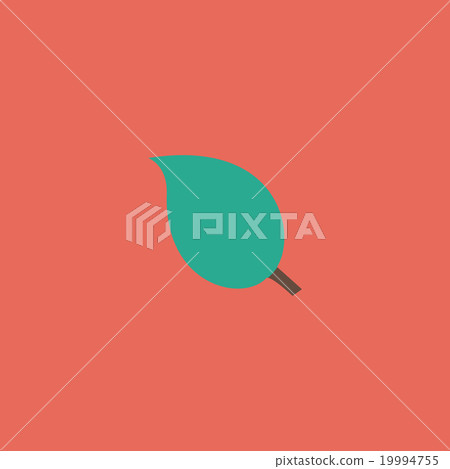 Leaf flat icon 19994755