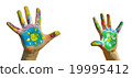 Painted kid hands 19995412