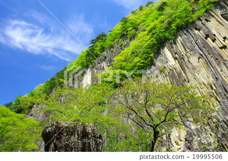 Fresh green timber rock (Shiroishi City, Miyagi Prefecture) Fresh green timber rock (Shiroishi City, Miyagi Prefecture) 19995506