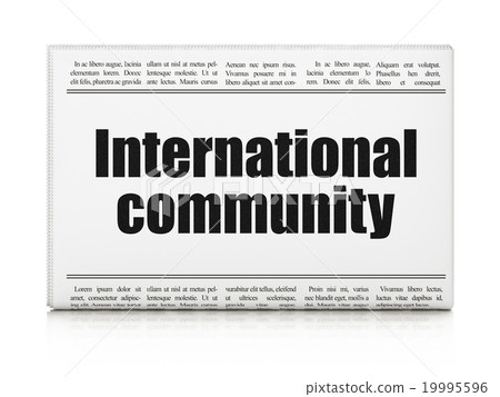 Politics concept: newspaper headline International 19995596