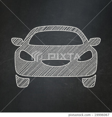 Travel concept: Car on chalkboard background Travel concept: Car on chalkboard background 19996067