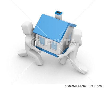 People carry house 19997283