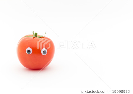 Tomato with eyeballs: wiggly-eyed tomato 19998953