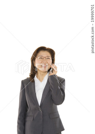 Businessman ladies who laugh with smartphone 19999701