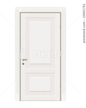 Vector closed white door 20001781