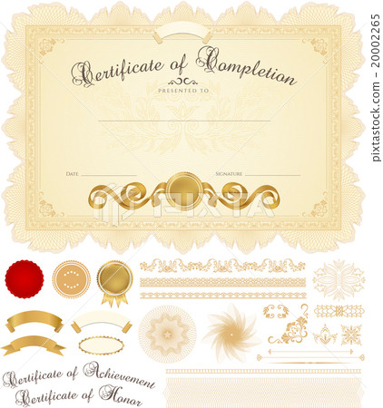 Certificate, Diploma of completion design template 20002265