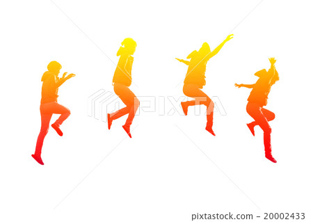 Steps of girl jumping 20002433