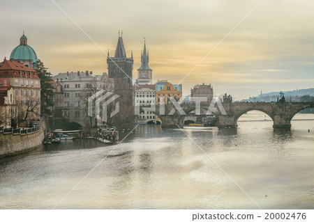 Landscape of quay in Prague Landscape of quay in Prague 20002476