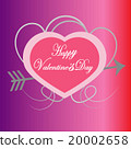 happy valentine's day vector, with heart and arrow 20002658