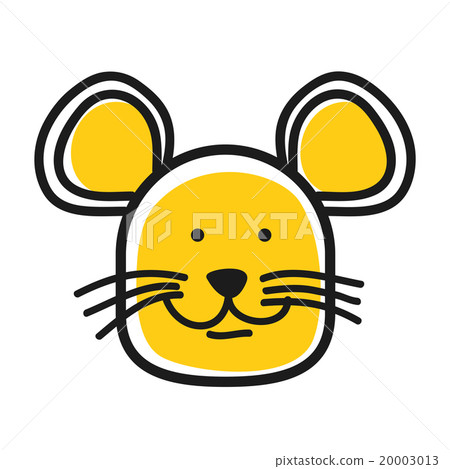 Cartoon animal head icon. Mouse face avatar 20003013