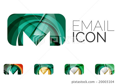 Set of abstract email icon, business logotype 20003104