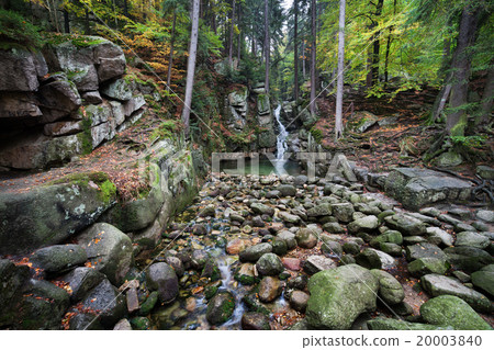 Waterfall in Karkonosze Mountains in Poland 20003840