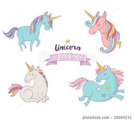 Set of magic unicons - cute hand drawn icons 20004232
