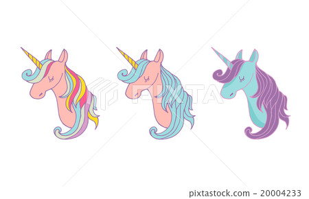 Set of magic unicons - cute hand drawn icons Set of magic unicons - cute hand drawn icons 20004233