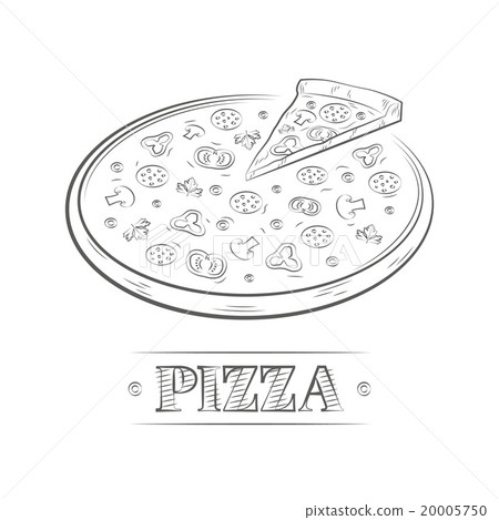 Pizza vintage illustration 20005750