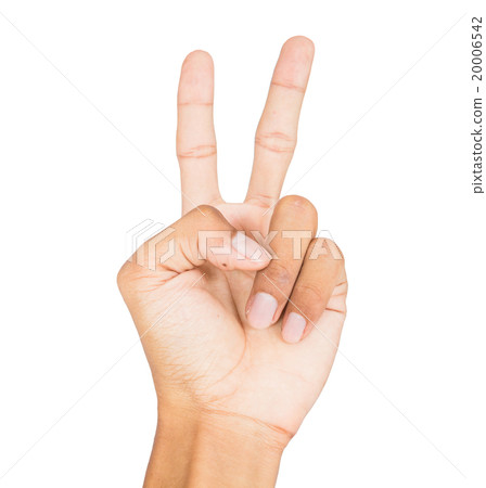 number two finger hand symbol 20006542