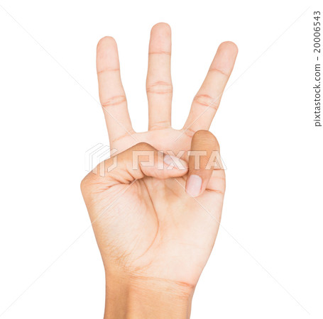 number three finger hand symbol 20006543