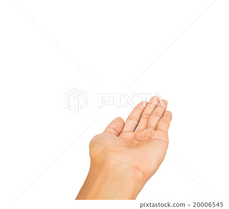hand symbol in white isolated 20006545